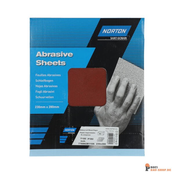 nortonschleifmittel/NORTON_schleifmittel_77696081105 Standard Sheets Norton T100 230.00x280 Grit 180_139060